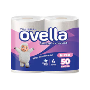 Papel Higiénico Ovella D/H 4X50 Mts